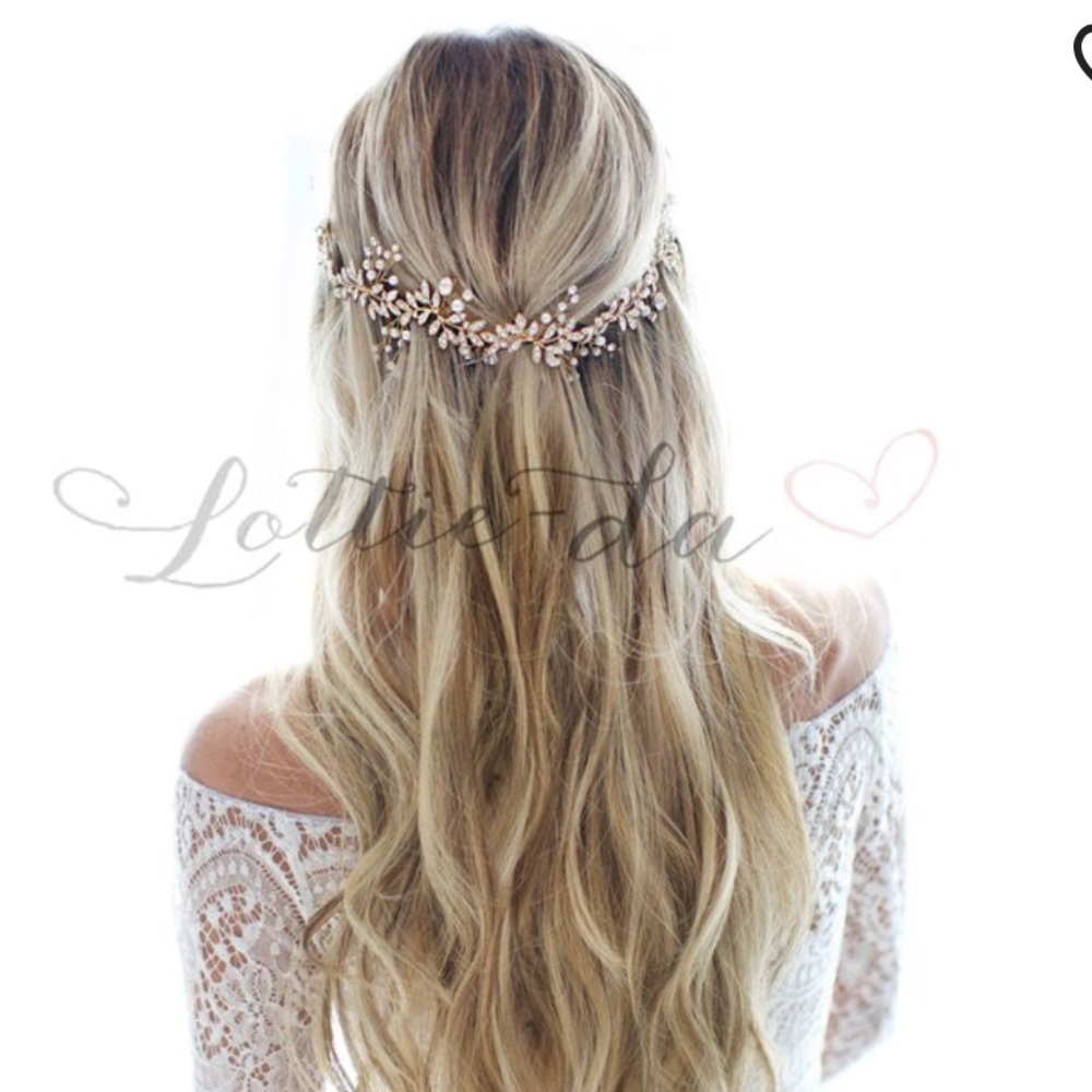 Rose Gold Vine wedding/shower/event hair piece